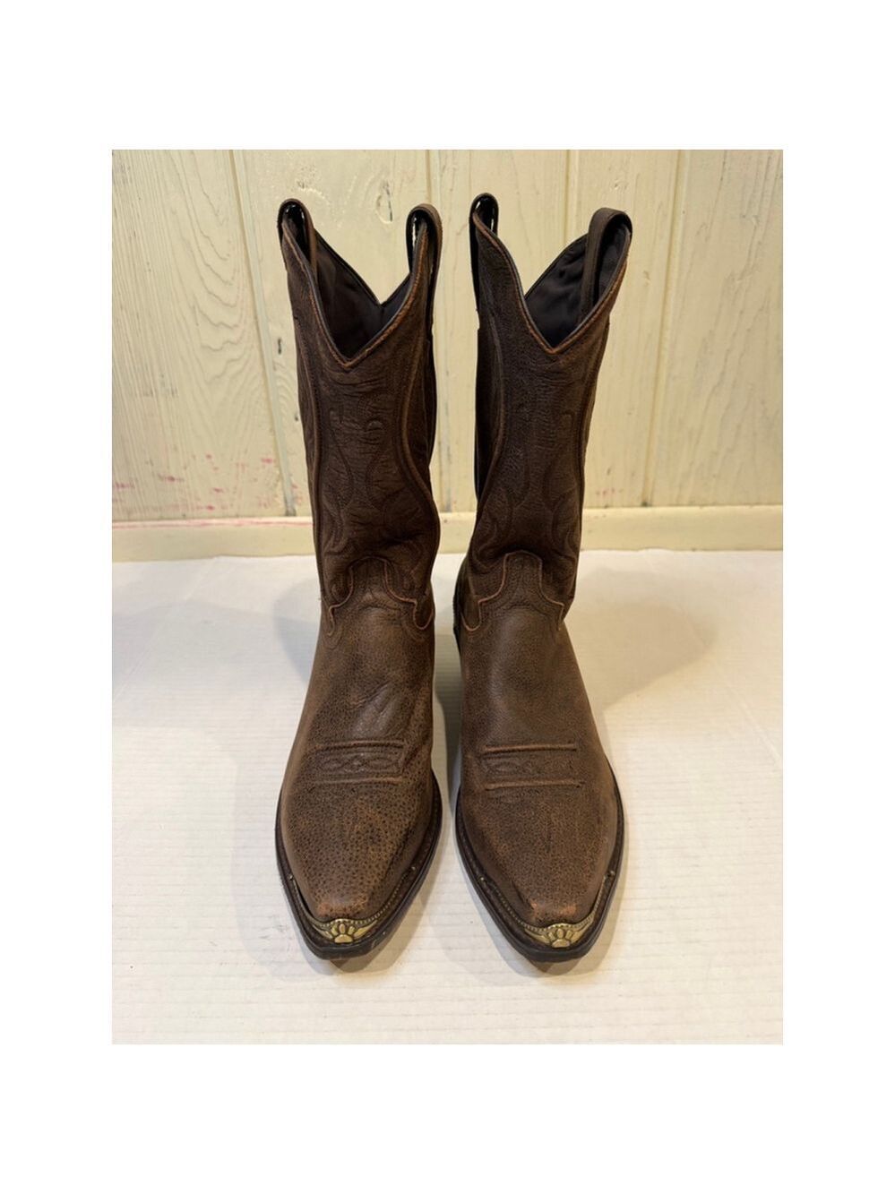 Men's Amazonas Cowboy & Western leather Boots 10.5 Brown Gold